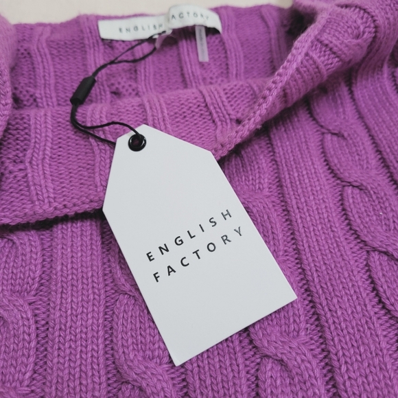 English Factory Cable Knit Tank Top Sz M - Picture 8 of 9